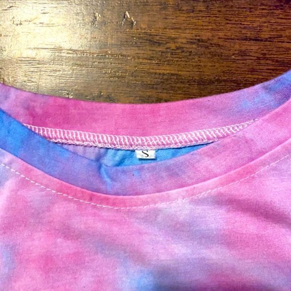 Shein Oversized Drop Shoulder Tie Dye Tee Shirt - Picture 3 of 4